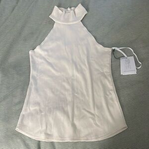 LNA Cream colored sleeveless turtleneck